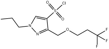 1-propyl-3-[(3,3,3-trifluoropropoxy)methyl]-1H-pyrazole-4-sulfonyl chloride Structure