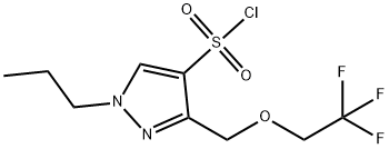 1-propyl-3-[(2,2,2-trifluoroethoxy)methyl]-1H-pyrazole-4-sulfonyl chloride 结构式