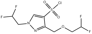 3-[(2,2-difluoroethoxy)methyl]-1-(2,2-difluoroethyl)-1H-pyrazole-4-sulfonyl chloride Structure