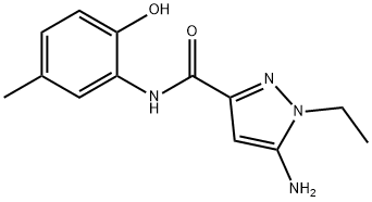 5-amino-1-ethyl-N-(2-hydroxy-5-methylphenyl)-1H-pyrazole-3-carboxamide,1856030-12-0,结构式