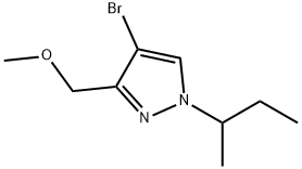 4-bromo-1-sec-butyl-3-(methoxymethyl)-1H-pyrazole,1856031-25-8,结构式
