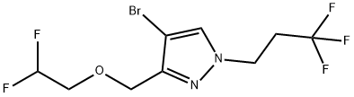 4-bromo-3-[(2,2-difluoroethoxy)methyl]-1-(3,3,3-trifluoropropyl)-1H-pyrazole Structure
