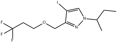 1-sec-butyl-4-iodo-3-[(3,3,3-trifluoropropoxy)methyl]-1H-pyrazole Struktur