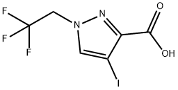 4-iodo-1-(2,2,2-trifluoroethyl)-1H-pyrazole-3-carboxylic acid Structure