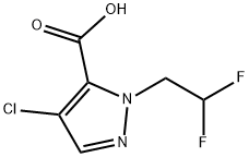 4-chloro-1-(2,2-difluoroethyl)-1H-pyrazole-5-carboxylic acid Structure