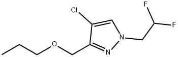 4-chloro-1-(2,2-difluoroethyl)-3-(propoxymethyl)-1H-pyrazole,1856041-42-3,结构式