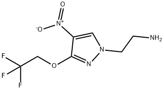 2-[4-nitro-3-(2,2,2-trifluoroethoxy)-1H-pyrazol-1-yl]ethanamine Struktur