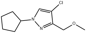 4-chloro-1-cyclopentyl-3-(methoxymethyl)-1H-pyrazole Structure