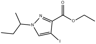 ethyl 1-sec-butyl-4-iodo-1H-pyrazole-3-carboxylate 结构式