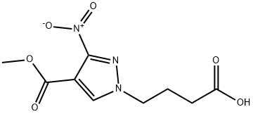 4-[4-(methoxycarbonyl)-3-nitro-1H-pyrazol-1-yl]butanoic acid Structure