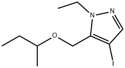 5-(sec-butoxymethyl)-1-ethyl-4-iodo-1H-pyrazole 化学構造式