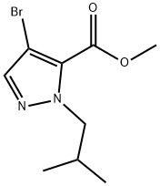 methyl 4-bromo-1-isobutyl-1H-pyrazole-5-carboxylate,1856048-84-4,结构式