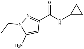 5-amino-N-cyclopropyl-1-ethyl-1H-pyrazole-3-carboxamide Structure