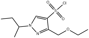 1-sec-butyl-3-(ethoxymethyl)-1H-pyrazole-4-sulfonyl chloride,1856051-67-6,结构式