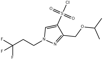 3-(isopropoxymethyl)-1-(3,3,3-trifluoropropyl)-1H-pyrazole-4-sulfonyl chloride Structure