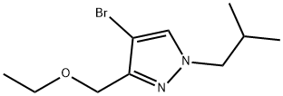 4-bromo-3-(ethoxymethyl)-1-isobutyl-1H-pyrazole Structure