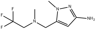 1-methyl-5-{[methyl(2,2,2-trifluoroethyl)amino]methyl}-1H-pyrazol-3-amine Structure