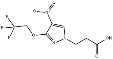 3-[4-nitro-3-(2,2,2-trifluoroethoxy)-1H-pyrazol-1-yl]propanoic acid Structure