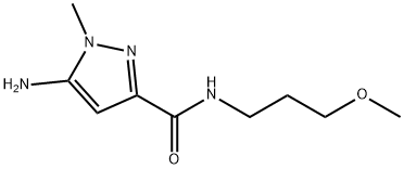 5-amino-N-(3-methoxypropyl)-1-methyl-1H-pyrazole-3-carboxamide Struktur