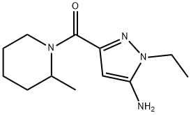 1-ethyl-3-[(2-methylpiperidin-1-yl)carbonyl]-1H-pyrazol-5-amine Struktur