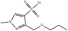 1-methyl-3-(propoxymethyl)-1H-pyrazole-4-sulfonyl chloride,1856071-25-4,结构式