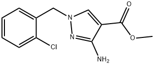 methyl 3-amino-1-(2-chlorobenzyl)-1H-pyrazole-4-carboxylate,1856071-37-8,结构式
