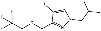 4-iodo-1-isobutyl-3-[(2,2,2-trifluoroethoxy)methyl]-1H-pyrazole 结构式