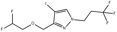 3-[(2,2-difluoroethoxy)methyl]-4-iodo-1-(3,3,3-trifluoropropyl)-1H-pyrazole Structure