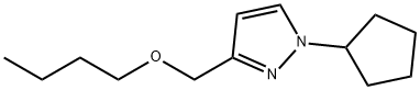 3-(butoxymethyl)-1-cyclopentyl-1H-pyrazole 结构式