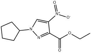 ethyl 1-cyclopentyl-4-nitro-1H-pyrazole-3-carboxylate Structure