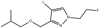 1-(2-fluoroethyl)-4-iodo-3-(isobutoxymethyl)-1H-pyrazole Struktur