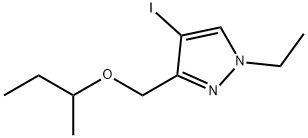 3-(sec-butoxymethyl)-1-ethyl-4-iodo-1H-pyrazole 结构式