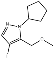 1-cyclopentyl-4-iodo-5-(methoxymethyl)-1H-pyrazole Structure