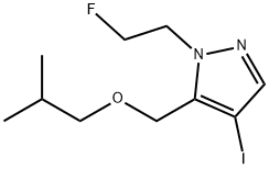 1-(2-fluoroethyl)-4-iodo-5-(isobutoxymethyl)-1H-pyrazole,1856088-58-8,结构式