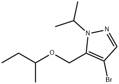 4-bromo-5-(sec-butoxymethyl)-1-isopropyl-1H-pyrazole Struktur