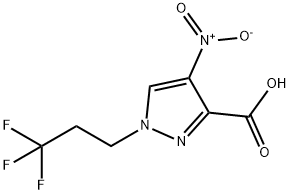 4-nitro-1-(3,3,3-trifluoropropyl)-1H-pyrazole-3-carboxylic acid,1856095-46-9,结构式