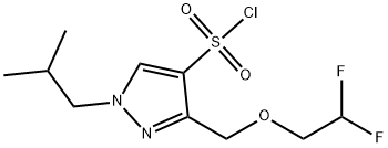 3-[(2,2-difluoroethoxy)methyl]-1-isobutyl-1H-pyrazole-4-sulfonyl chloride Structure