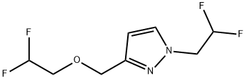 3-[(2,2-difluoroethoxy)methyl]-1-(2,2-difluoroethyl)-1H-pyrazole 化学構造式