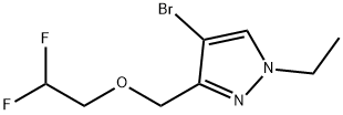 4-bromo-3-[(2,2-difluoroethoxy)methyl]-1-ethyl-1H-pyrazole,1856096-80-4,结构式