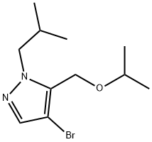 4-bromo-1-isobutyl-5-(isopropoxymethyl)-1H-pyrazole,1856097-23-8,结构式