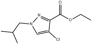 ethyl 4-chloro-1-isobutyl-1H-pyrazole-3-carboxylate Struktur