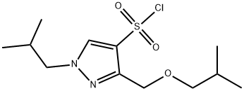 3-(isobutoxymethyl)-1-isobutyl-1H-pyrazole-4-sulfonyl chloride 结构式