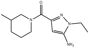 1-ethyl-3-[(3-methylpiperidin-1-yl)carbonyl]-1H-pyrazol-5-amine 化学構造式