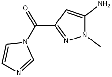 3-(1H-imidazol-1-ylcarbonyl)-1-methyl-1H-pyrazol-5-amine Struktur
