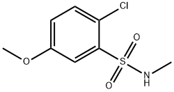 Benzenesulfonamide, 2-chloro-5-methoxy-N-methyl- 化学構造式