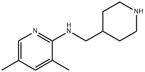 2-Pyridinamine, 3,5-dimethyl-N-(4-piperidinylmethyl)- Structure