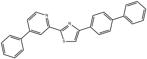 Pyridine, 2-(4-[1,1'-biphenyl]-4-yl-2-thiazolyl)-4-phenyl- 结构式