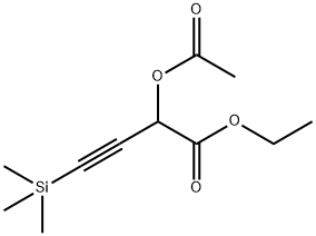 3-Butynoic acid, 2-(acetyloxy)-4-(trimethylsilyl)-, ethyl ester 结构式