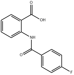 2-(4-氟苯甲酰胺基)苯甲酸, 18600-61-8, 结构式