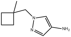 1H-Pyrazol-4-amine, 1-[(1-methylcyclobutyl)methyl]- Struktur